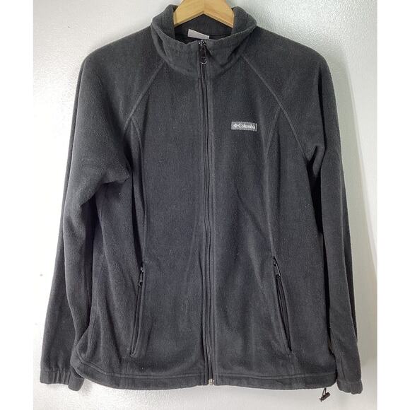 Columbia Jacket Womens Large Black Full Zip Fleece Gorpcore Coat - Picture 2 of 6